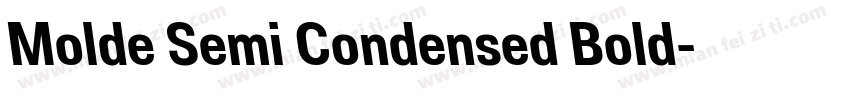 Molde Semi Condensed Bold字体转换